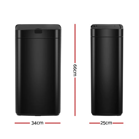 45L Motion Sensor Bin Rubbish Automatic Black