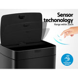45L Motion Sensor Bin Rubbish Automatic Black