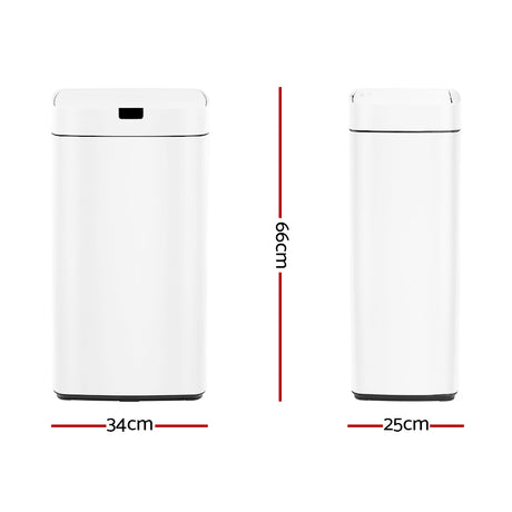 45L Motion Sensor Bin Rubbish Automatic White