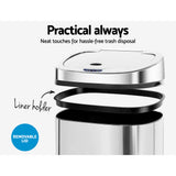 50L Motion Sensor Bin Rubbish Automatic Silver