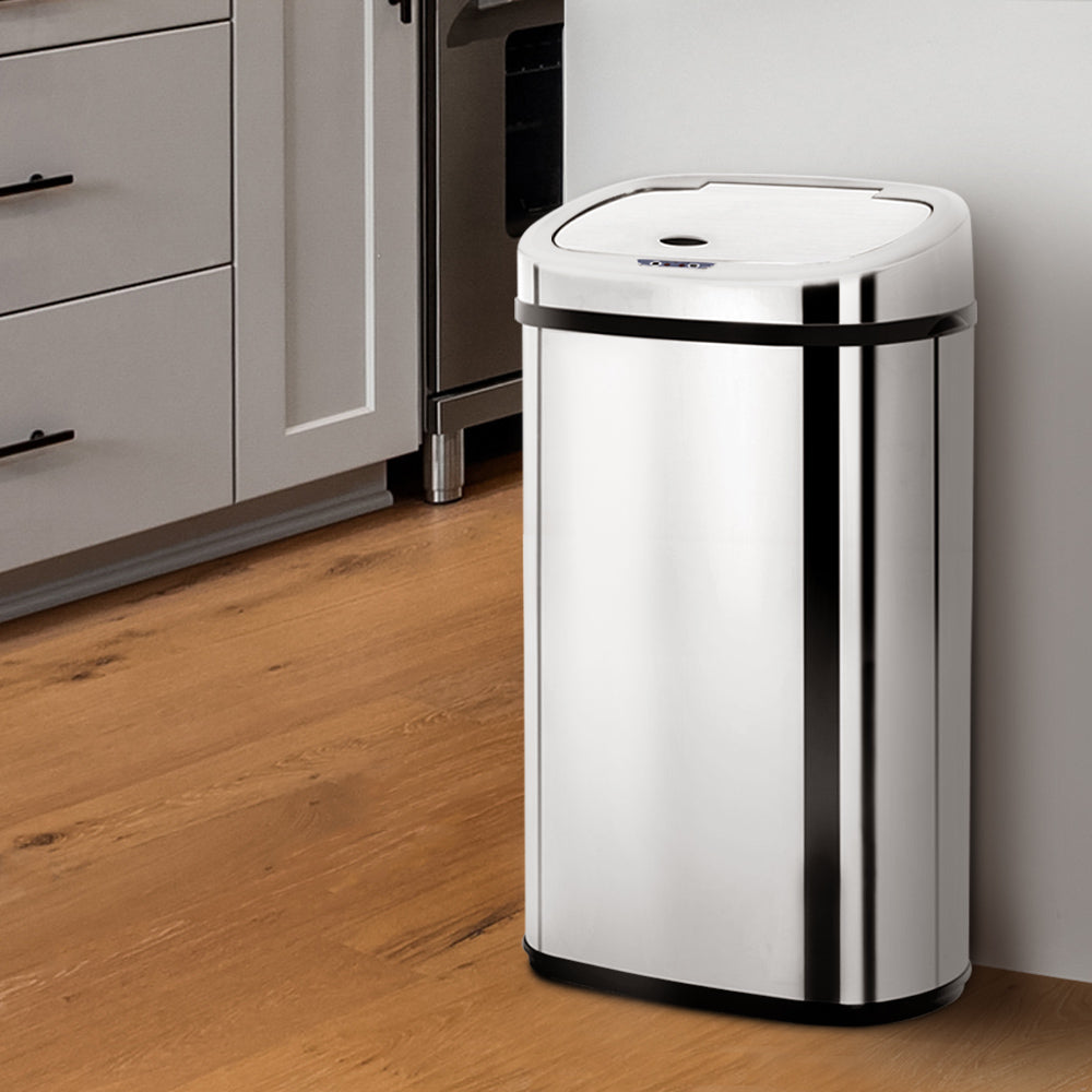 50L Motion Sensor Bin Rubbish Automatic Silver