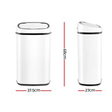 58L Motion Sensor Bin Rubbish Automatic White
