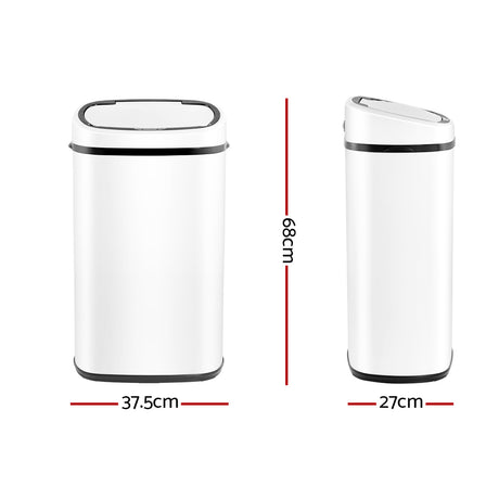 58L Motion Sensor Bin Rubbish Automatic White
