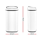 68L Motion Sensor Bin Rubbish Automatic White
