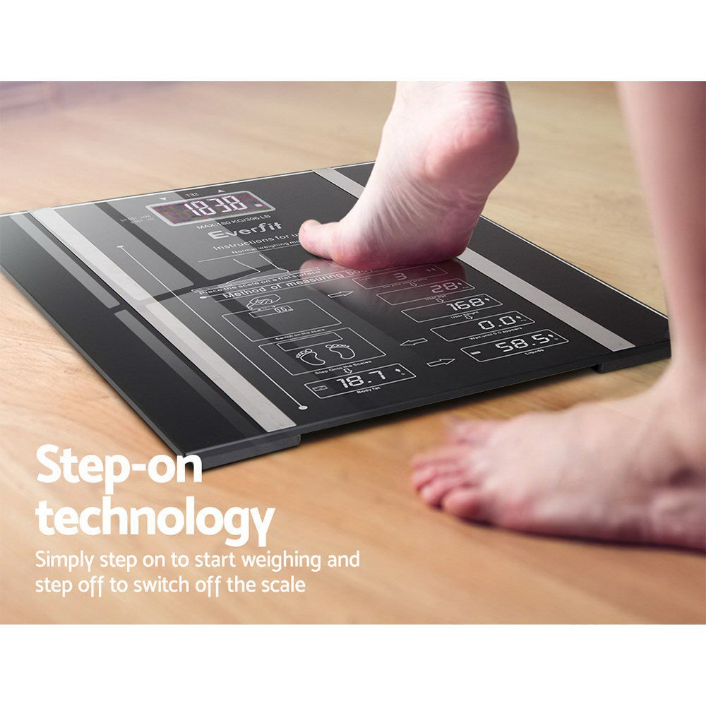 Body Fat Bathroom Scale Weighing Water Body Fat Gym 180KG