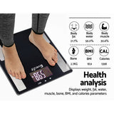 Body Fat Bathroom Scale Weighing BMI Monitor Gym 180KG