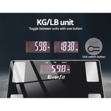Body Fat Bathroom Scale Weighing BMI Monitor Gym 180KG