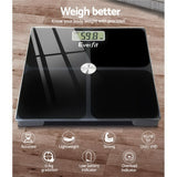 Body Fat Bathroom Scale Weighing Tracker Gym 180KG