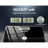 Body Fat Bathroom Scale Weighing Tracker Gym 180KG