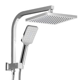 8'' Rain Shower Head Set Handheld Square High Pressure Chrome