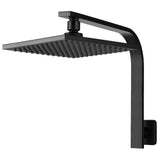 8'' Rain Shower Head Wall Arm Square High Pressure Black