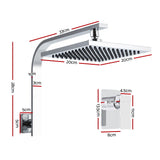 8'' Rain Shower Head Wall Arm Square High Pressure Mixer Tap Chrome