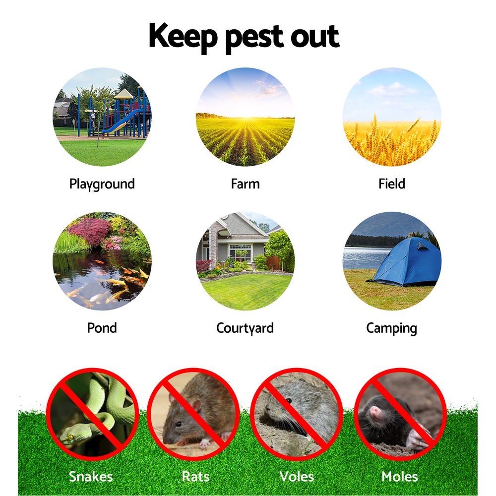 Snake Repeller 6X Multi Pulse Ultrasonic Battery Powered Pest Repellent