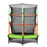4.5FT Trampoline for Kids w/ Enclosure Safety Net Rebounder Gift Green