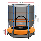 4.5FT Trampoline for Kids w/ Enclosure Safety Net Rebounder Gift Orange