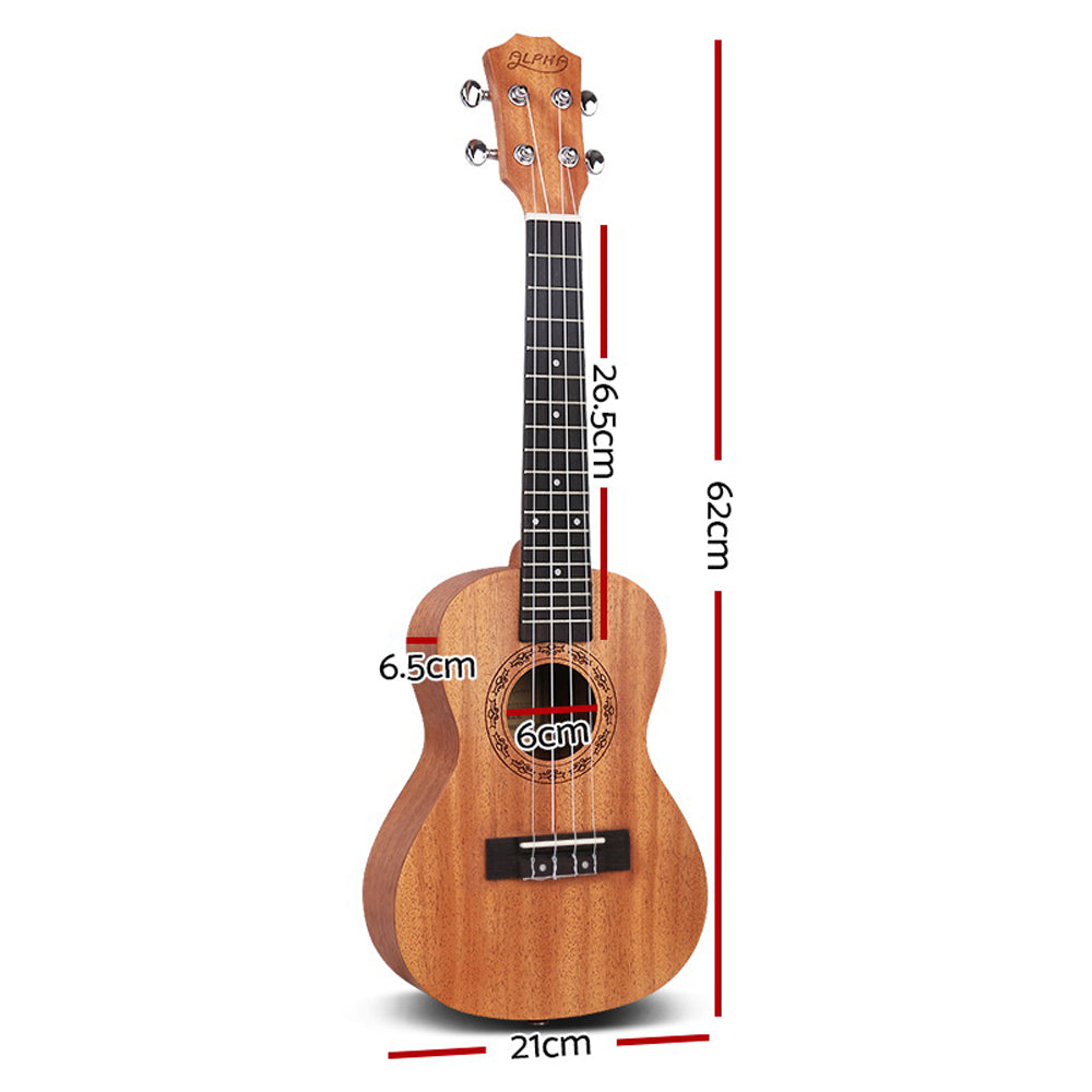 23" Ukulele Natural Mahogany Concert Beginner Gift w/ Carry Bag