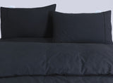 100% Egyptian Cotton Vintage Washed 500TC Charcoal Double Quilt Cover Set