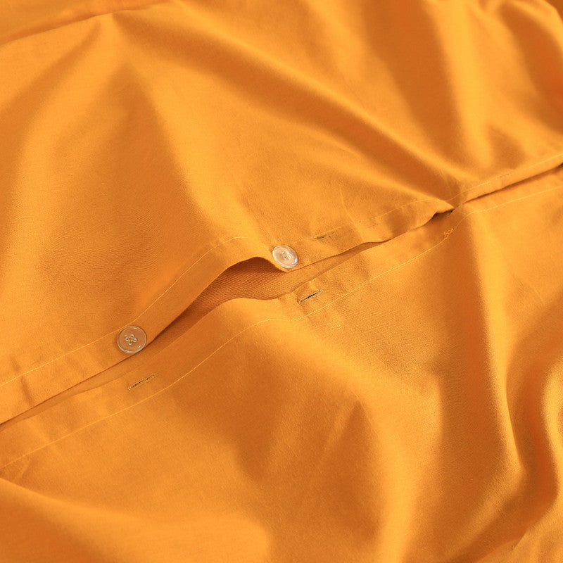 100% Egyptian Cotton Vintage Washed 500TC Mustard Double Quilt Cover Set