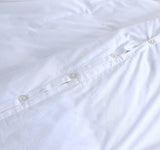 100% Egyptian Cotton Vintage Washed 500TC White Double Quilt Cover Set