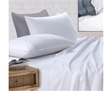 100% Egyptian Cotton Vintage Washed 500TC White King Bed Sheets Set