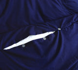 100% Egyptian Cotton Vintage Washed 500TC Navy Blue King Single Quilt Cover Set