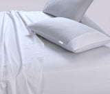100% Egyptian Cotton Vintage Washed 500TC White 50 cm deep Mega King Bed Sheets Set