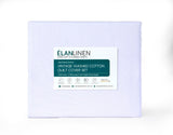 100% Egyptian Cotton Vintage Washed 500TC White 50cm Deep Mega Queen Bed Sheets Set