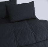 100% Egyptian Cotton Vintage Washed 500TC Charcoal Single Quilt Cover Set