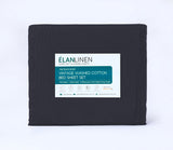 100% Egyptian Cotton Vintage Washed 500TC Charcoal Single Bed Sheets Set
