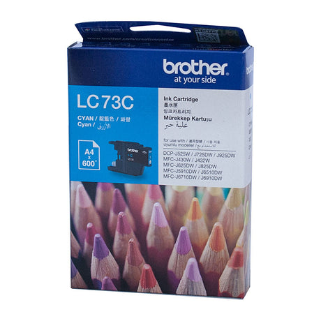 LC-73C Cyan High Yield Ink - DCP-J525W/J725DW/J925DW, MFC-J6510DW/J6710DW/J6910DW/J5910DW/J430W/J432W/J625DW/J825DW - up to 600 pages