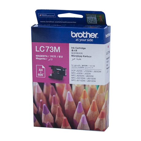 LC-73M Magenta High Yield Ink Cartridge - DCP-J525W/J725DW/J925DW, MFC-J6510DW/J6710DW/J6910DW/J5910DW/J430W/J432W/J625DW/J825DW - 600 pages