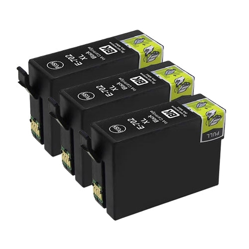 Compatible Premium 3 x 702XL Black Inkjet Cartridge C13T345192 - for use in  Printers
