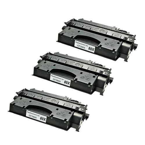 Compatible Premium 3 x 80X Hi Capacity Toner Cartridge (CF280X) - for use in  Printers