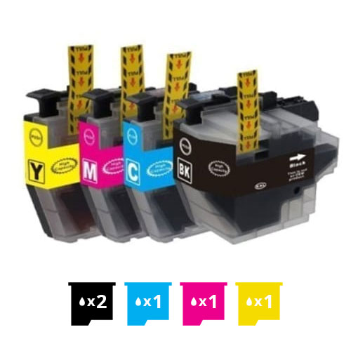 Compatible Premium 5 Pack  LC3319XL Ink Cartridges Combo (High Yield of  LC-3317) [2BK, 1C, 1M, 1Y] - for use in  Printers