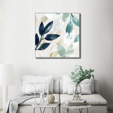 70cmx70cm Watercolour style leaves 2 Sets White Frame Canvas Wall Art