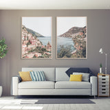 Wall Art 70cmx100cm Italy Positano 2 Sets Wood Frame Canvas