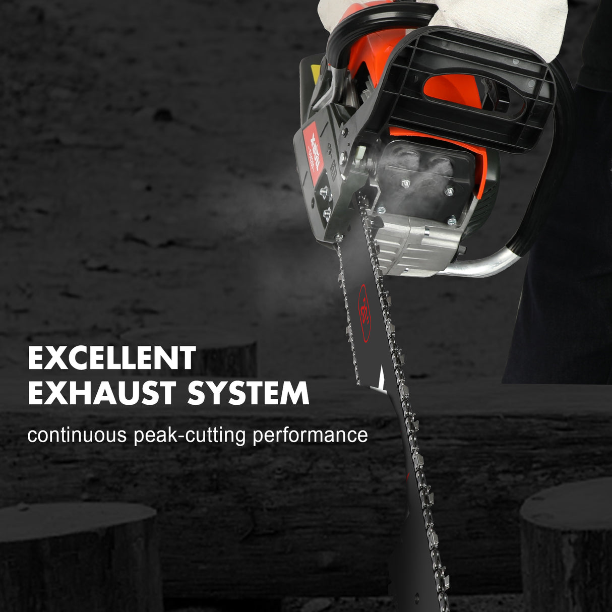 Chainsaw Petrol Commercial 62cc 20" Bar E-Start Tree Pruning Top Handle