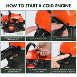 Petrol Chainsaws Commercial  20" Bar  62cc E-Start Tree Pruning Top Handle