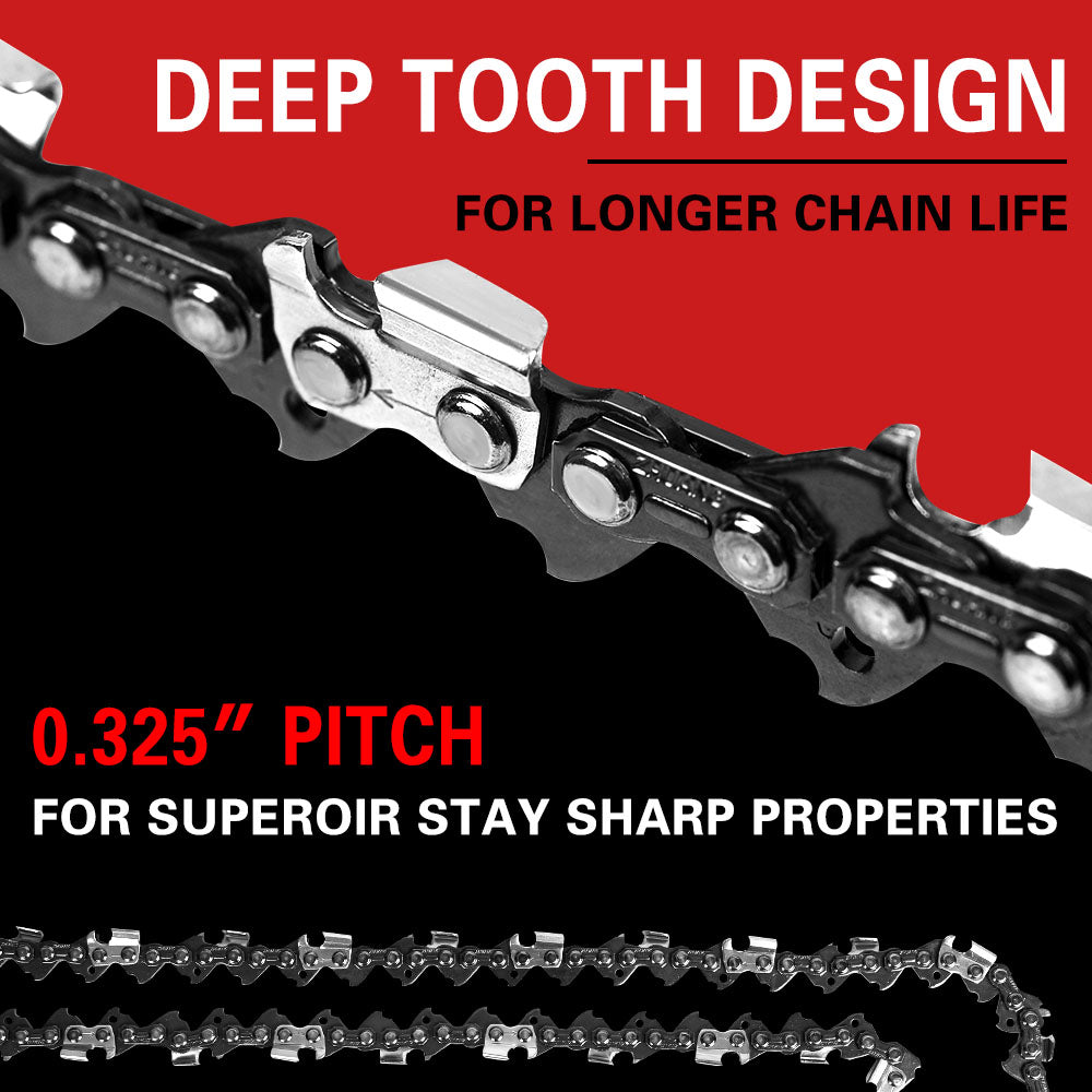20'' Chainsaw Bar and Chain 0 .325 Pitch Gauge 76 Link Universal