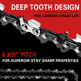 20'' Chainsaw Bar and Chain 0 .325 Pitch Gauge 76 Link Universal