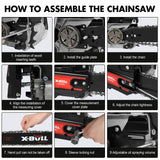 62cc Chainsaw Petrol Commercial 22" Bar E-Start Tree Pruning Top Handle