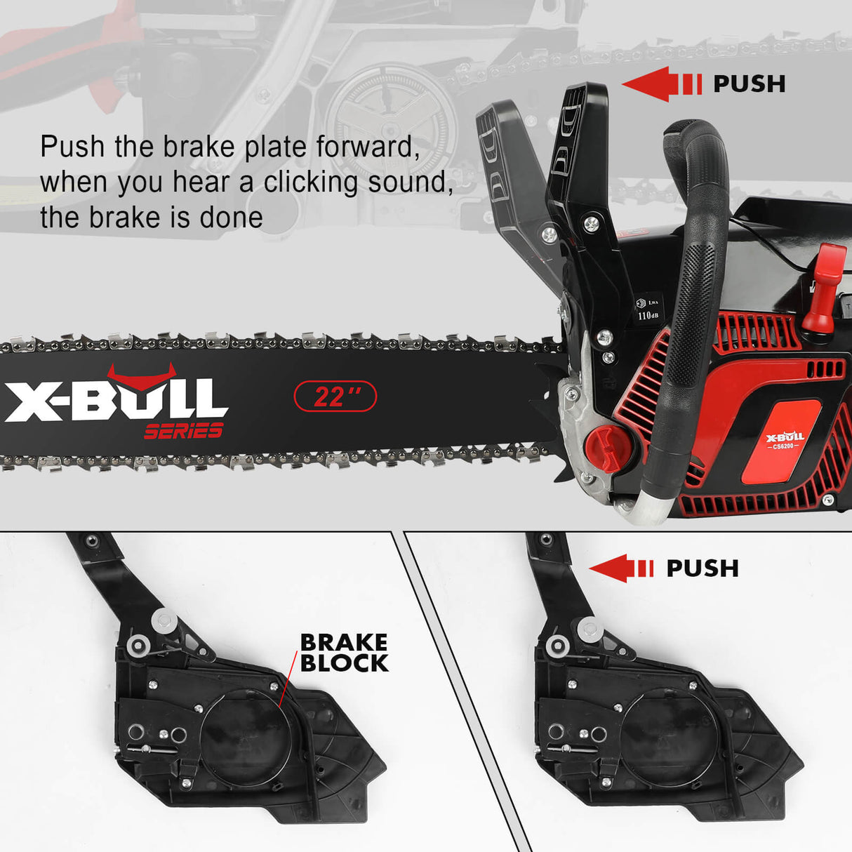 62cc Chainsaw Petrol Commercial 22" Bar E-Start Tree Pruning Top Handle