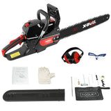 Petrol Chainsaw Commercial 62CC 22" Bar E-Start Tree Pruning Top Handle