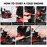 Petrol Chainsaw Commercial 62CC 22" Bar E-Start Tree Pruning Top Handle