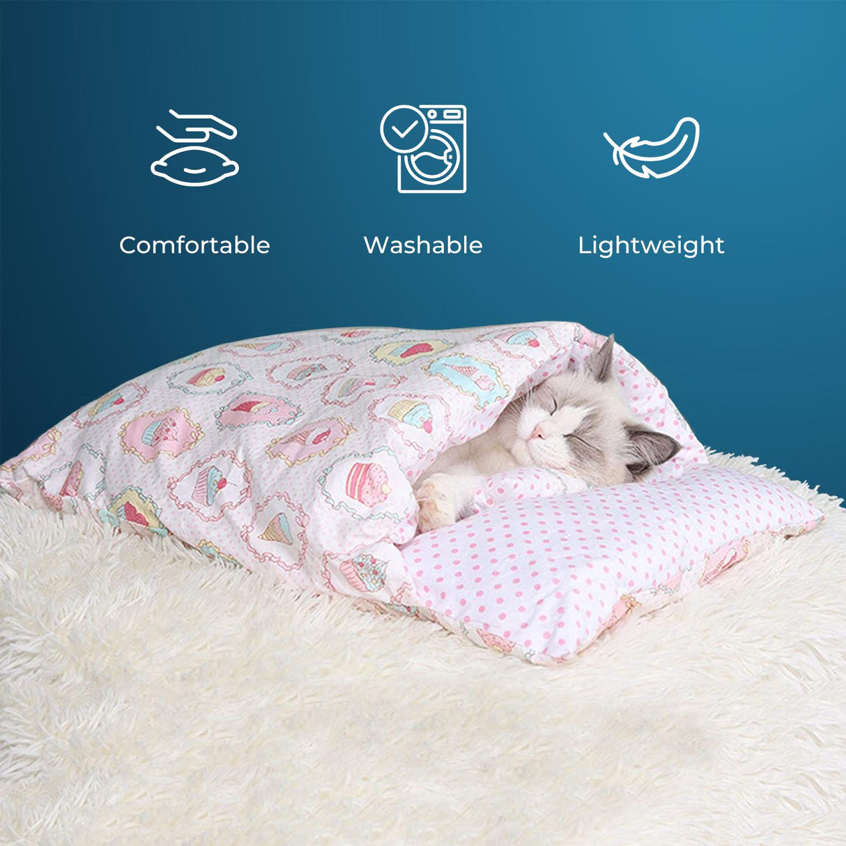 Pet Sleeping Bag (L size Fortune Cat) FI-PB-102-KT