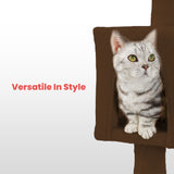 104cm Plush Cat Condo Cat Tree Brown FI-CT-167-ZZ