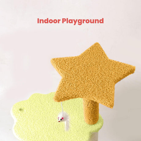 75cm Galaxy Plush Scratching Post Cat Tree Yellow Green FI-CT-144-MM