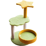 75cm Galaxy Plush Scratching Post Cat Tree Yellow Green FI-CT-144-MM