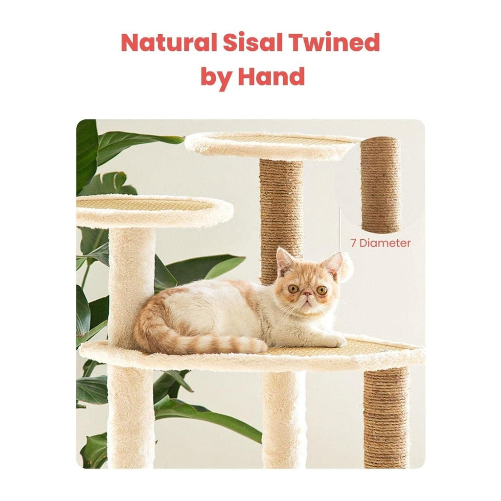 120cm 5 Layer Cat Condo Cat Tree Beige FI-CT-151-MM