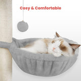 97cm Adjustable Base Plush Cat Tree Light Grey FI-CT-163-ZZ